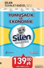SİLEN TUVALET KAĞIDI 32'Lİ indirimli fiyat SİLEN TUVALET KAĞIDI 32'Lİ fiyat ve kampanya bilgisi